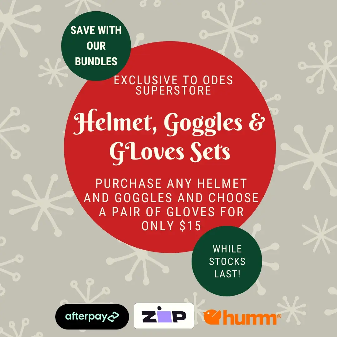 Odes Superstore Christmas Helmet Goggles Gloves Special Set